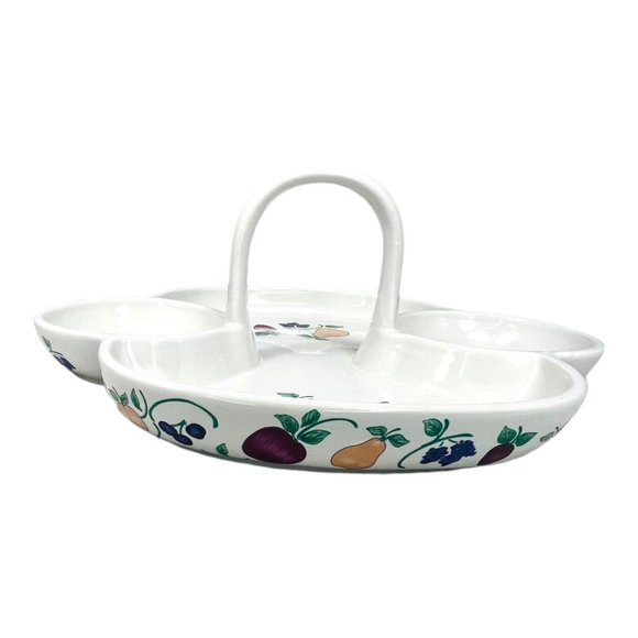 Orchard Medley by Princess House Ceramic Serving Tray Vintage Circa 1980s - Picture 6 of 9